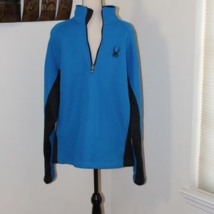Spyder, quarter zip Core fleece lined Pullover sweater
